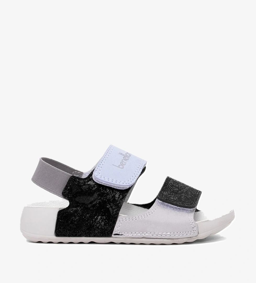 Benetton BN-1422 Patik Erkek Çocuk Düz Sandalet Siyah - Mavi model görseli