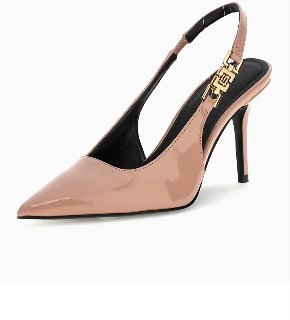 Nassha Rugan Logo Detaylı Topuklu Stiletto - Görsel 1