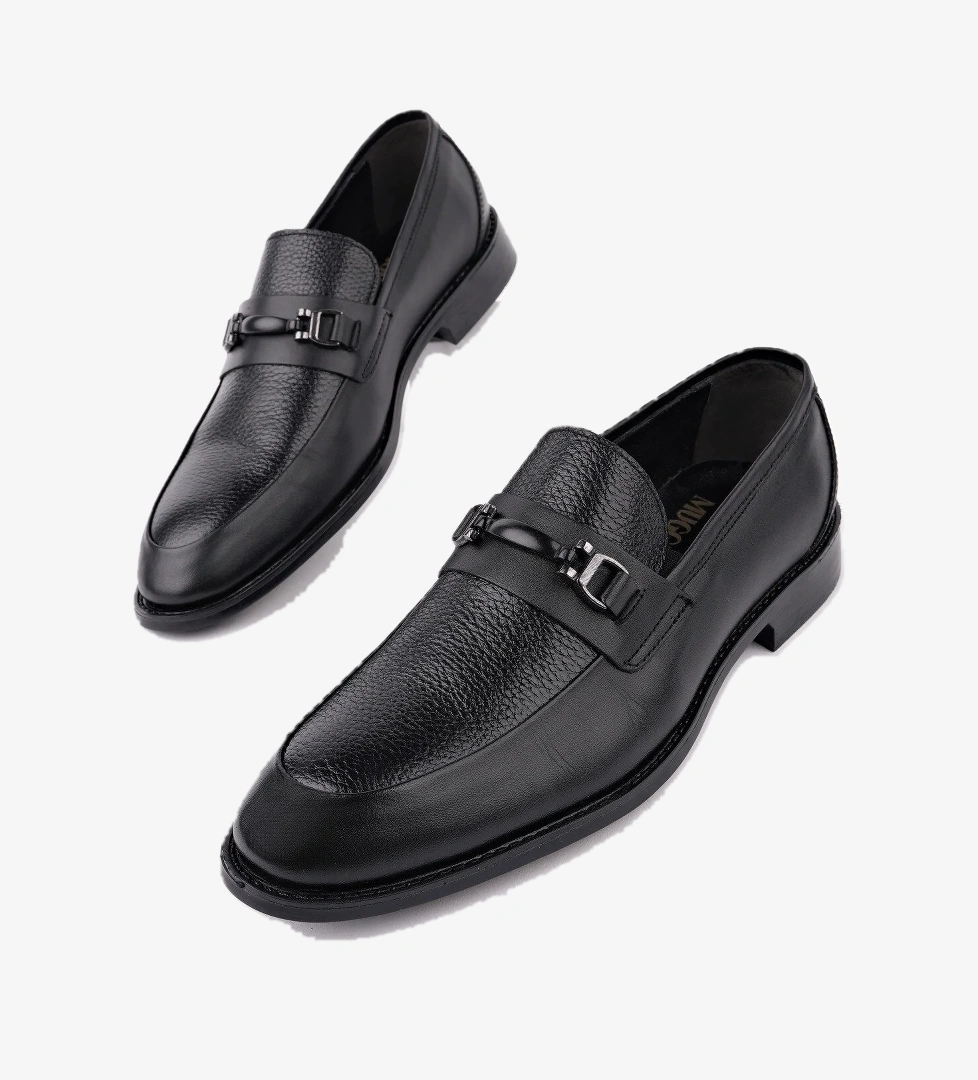 BONDY Hakiki Deri Klasik Günlük Ortopedik Erkek Ayakkabı - Görsel 1