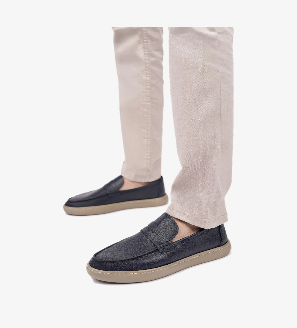 HARNAZ Bağcıksız Hakiki Deri Erkek Günlük Casual Ayakkabı