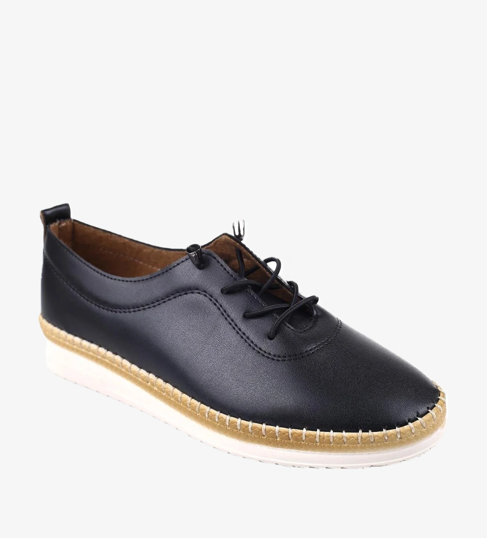 3642 Lastik Bağcıklı Ortopedik Günlük Kadın Ayakkabı - Görsel 1