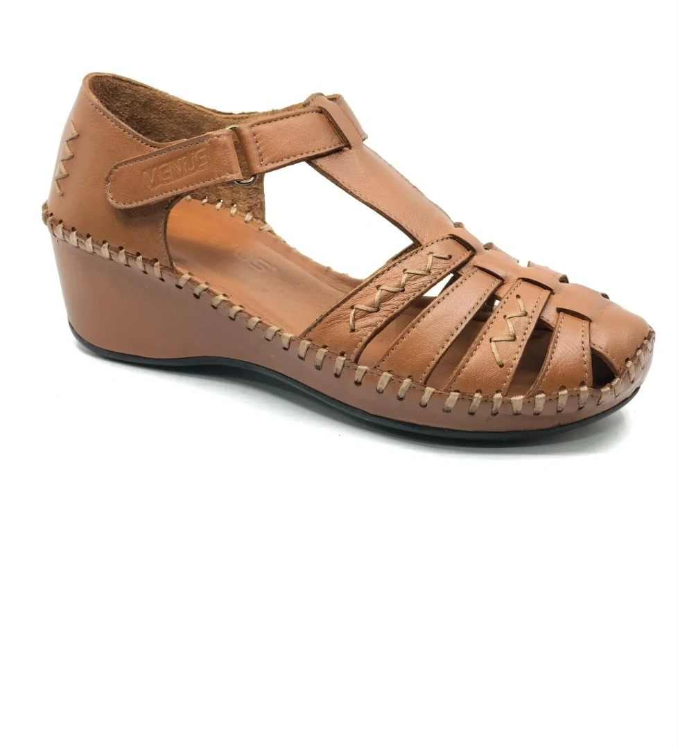 Miqula Hakiki Deri Comfort Ortopedik Kadın Sandalet - Görsel 1