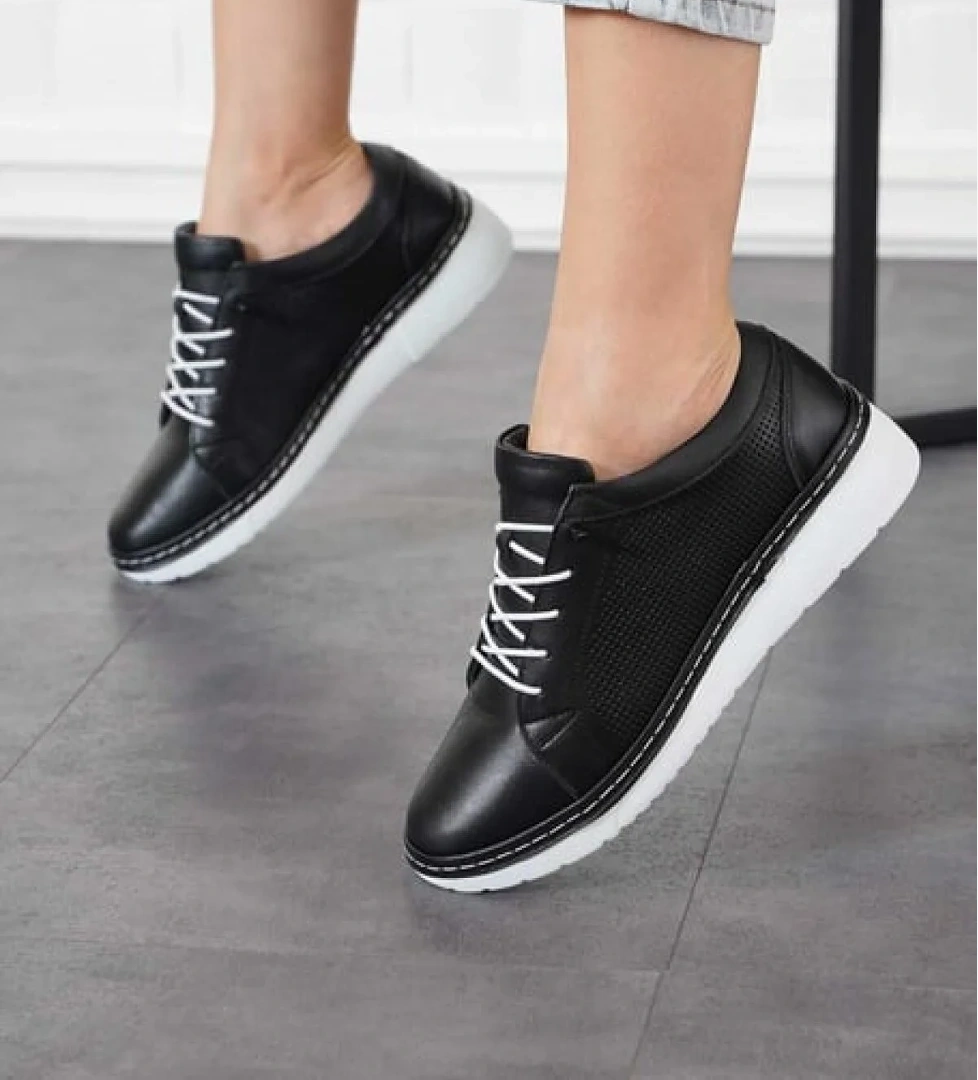 Livon Hakiki Deri Ortopedik Kadın Casual Ayakkabı - Görsel 1