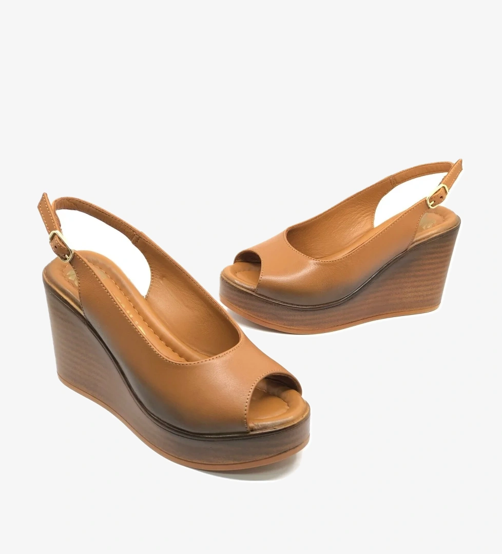 Venüs Torik Hakiki Deri Comfort Ortopedik Dolgu Taban Kadın Sandalet model görseli