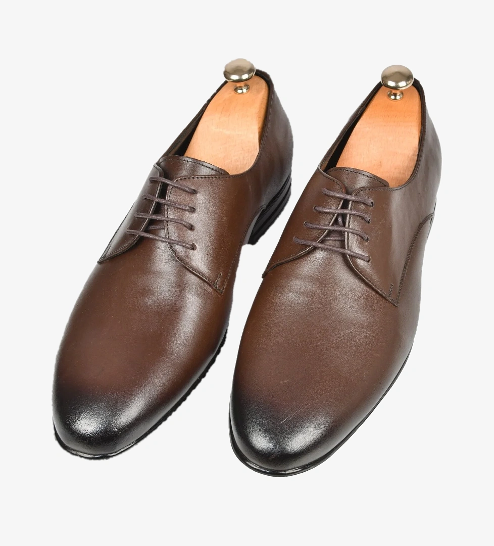DeepSEA Erkek Kahve Bağcıklı Klasik Hafif Taban Hakiki Deri Ayakkabı 2509979 - Görsel 1