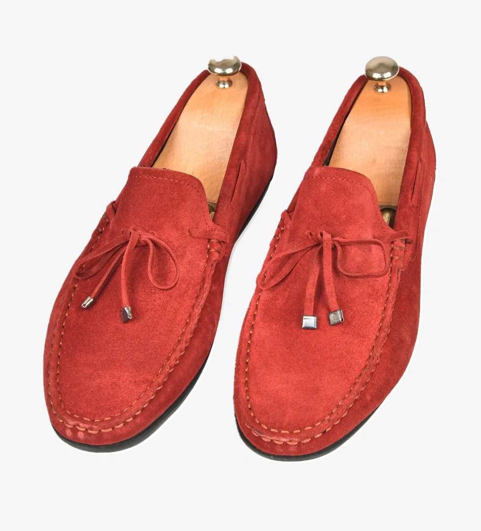 Deep Sea DeepSEA Erkek Bordo Bağcık Detaylı Yazlık Süet Deri Günlük Ayakkabı Loafer 2509964 model görseli