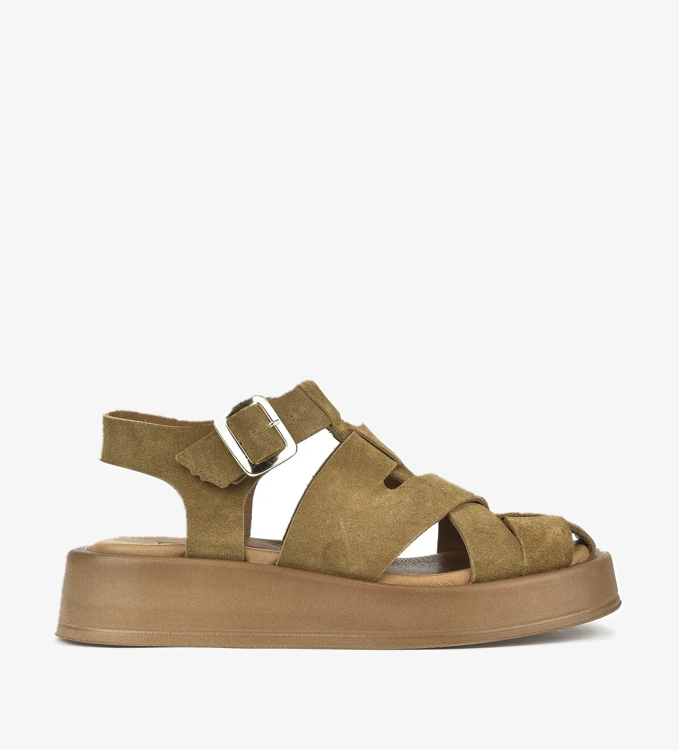 Hakiki Deri Kadın Sandalet 1511033Z25013 Tütün