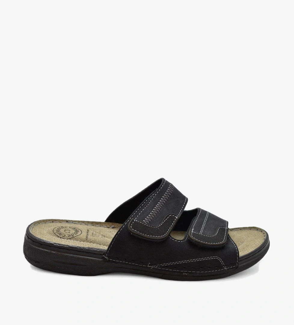 4412 Ortopedik Taban Erkek Terlik Erkek Cırtlı Terlik Sandalet