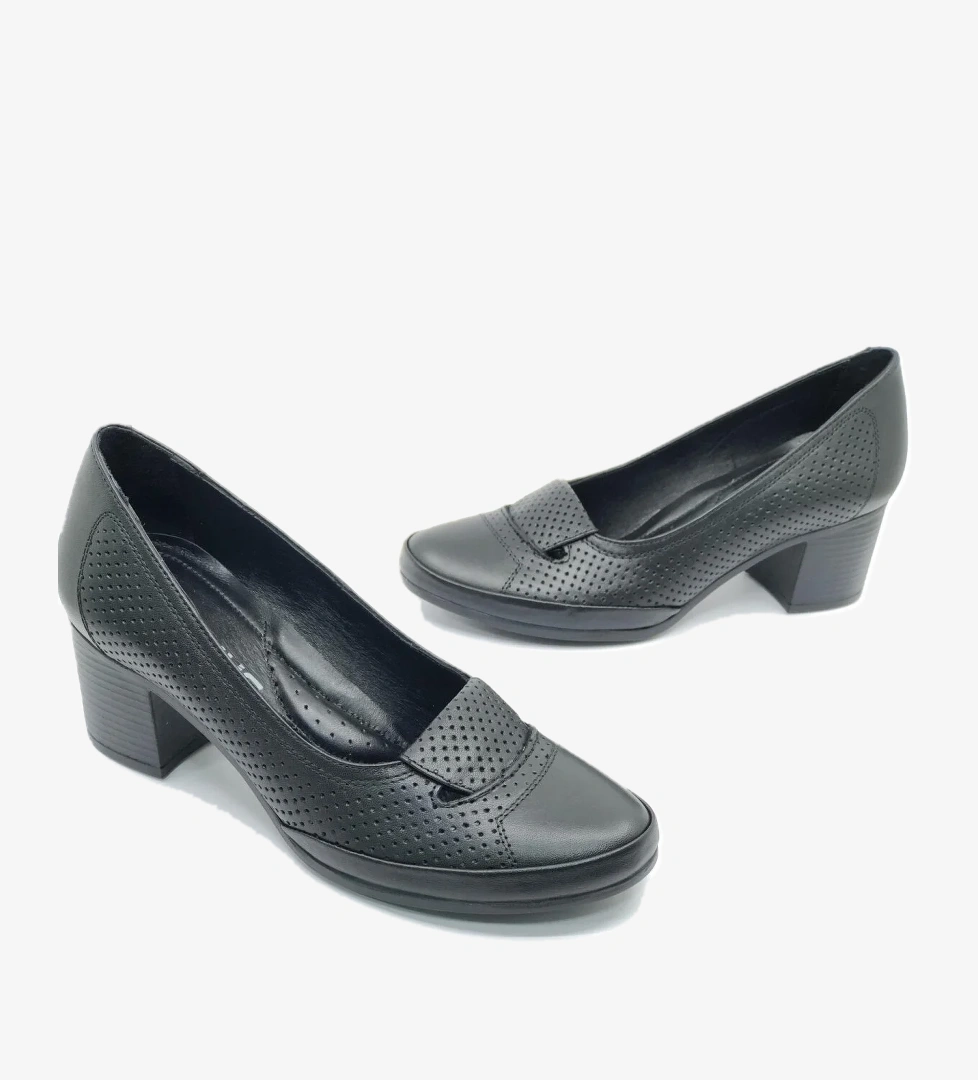 Apus Hakiki Deri Comfort Ortopedik Kadın Topuklu Ayakkabı