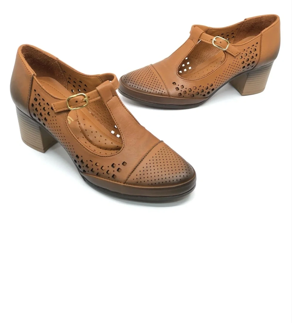 Cosmos Hakiki Deri Comfort Ortopedik Kadın Topuklu Ayakkabı