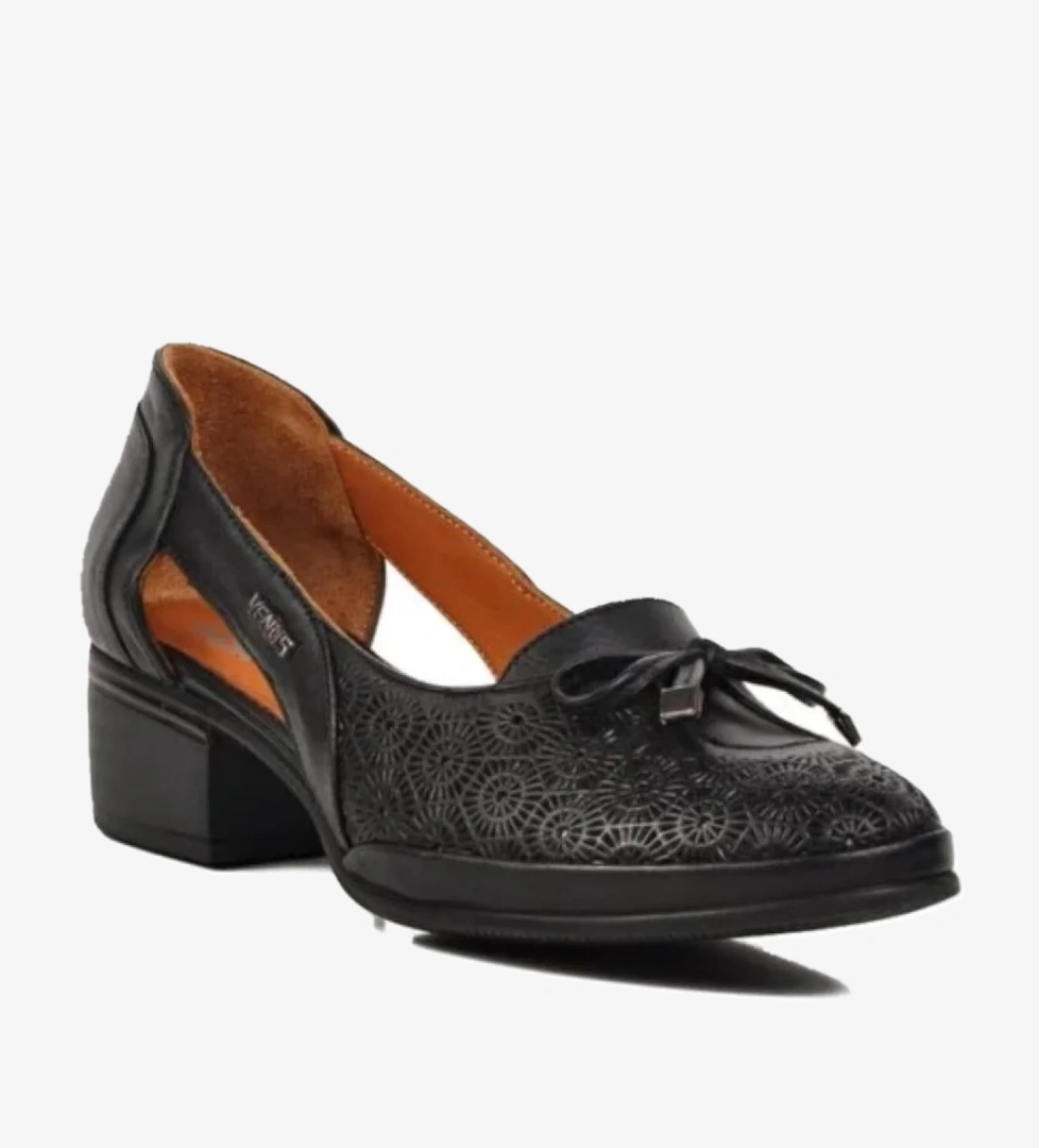 Venüs Opia Hakiki Deri Comfort Ortopedik Kadın Kısa Topuklu Ayakkabı model görseli