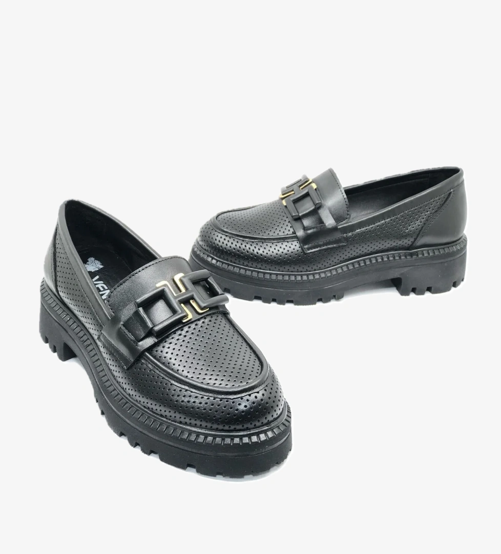 Rigel Hakiki Deri Ortopedik Oxford Kadın Deri Klasik Ayakkabı