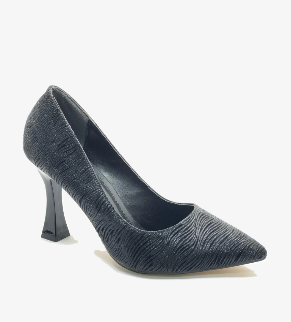 Seribo Desen Detaylı Stiletto Kadın Topuklu Ayakkabı