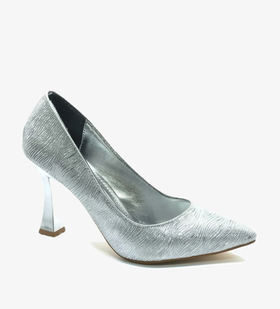 Seribo Desen Detaylı Stiletto Kadın Topuklu Ayakkabı