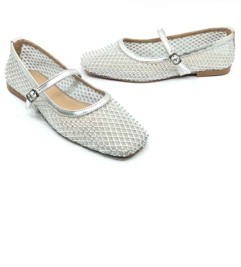 Feles Dantel Taş Detaylı Kadın Babet Ayakkabı model görseli