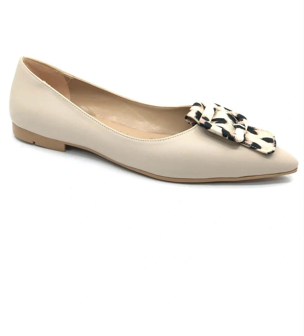 Feles Leopar Toka Detaylı Kadın Babet Ayakkabı model görseli