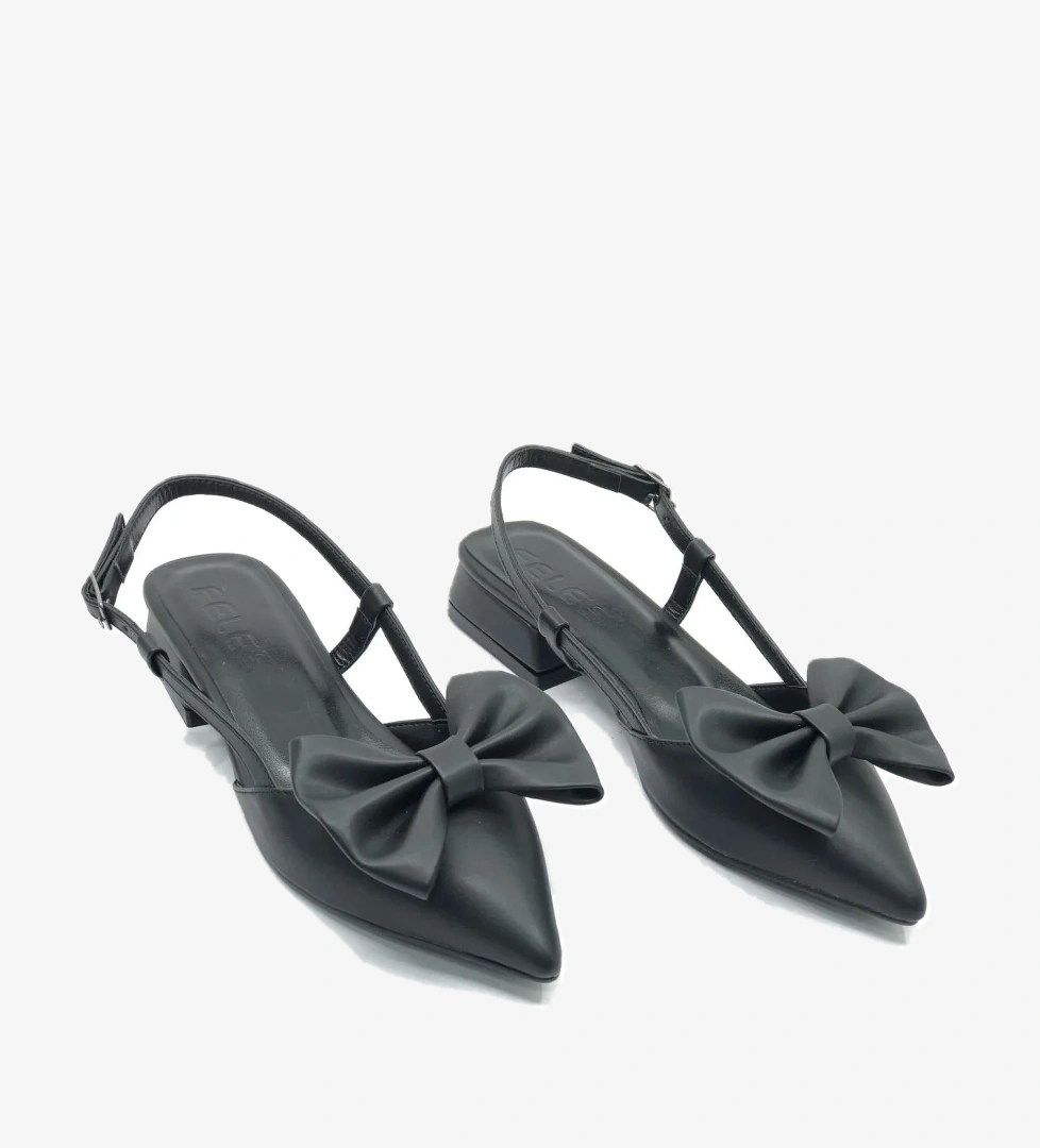 Kurdela Detaylı Arkası Açık Kadın Babet Ayakkabı