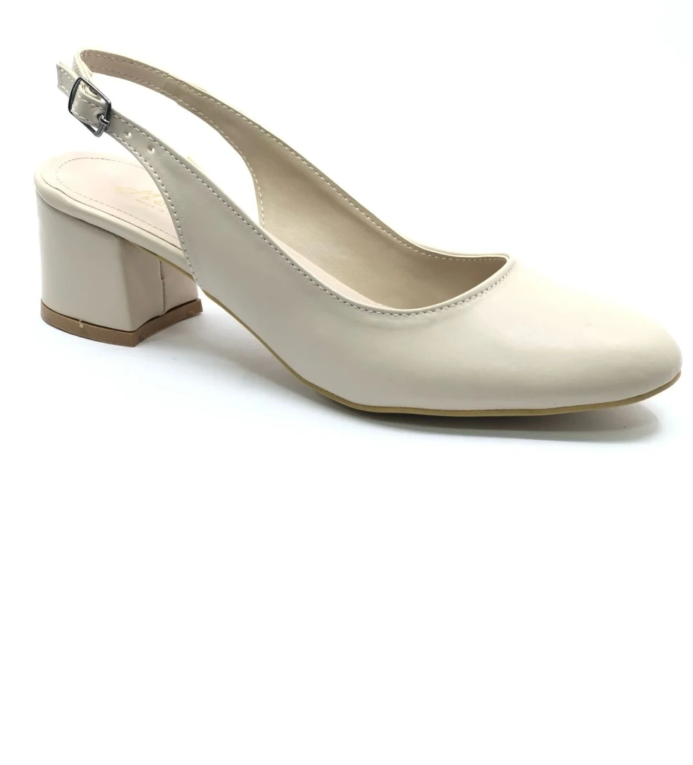 Mehtap Arkası Açık Klasik Kadın Topuklu Ayakkabı model görseli