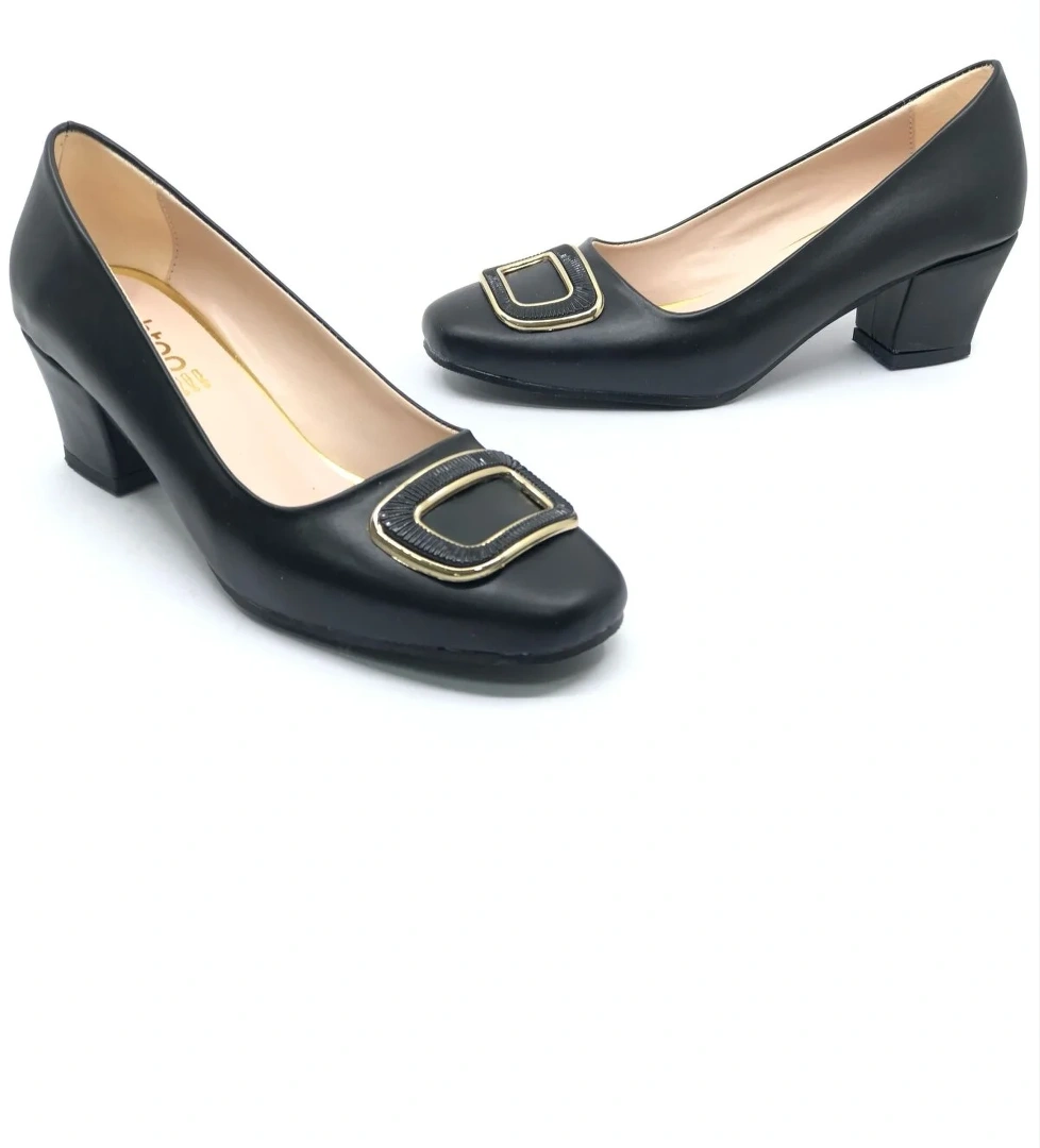 Toka Detaylı Topuklu Kadın Klasik Ayakkabı - Görsel 1