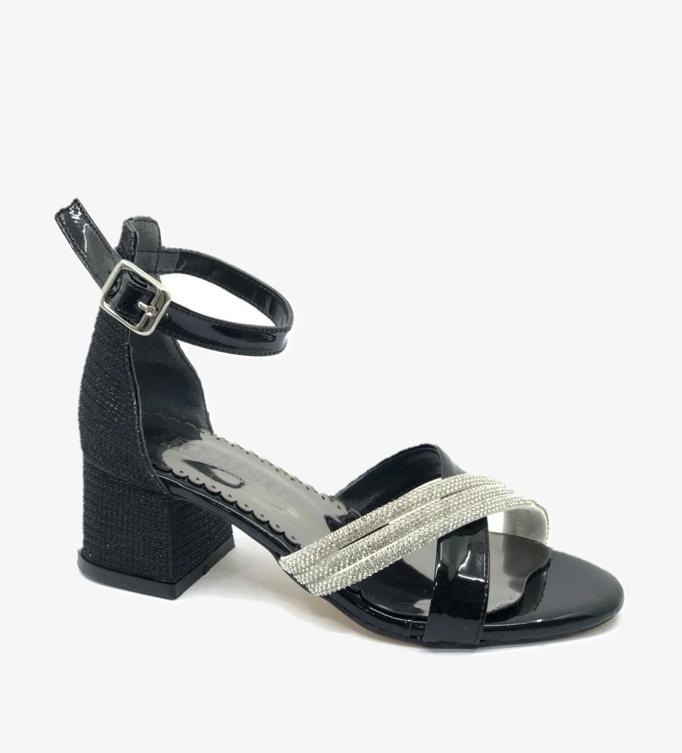 2727 Kız Çocuk Abiye Taşlı Topuklu Ayakkabı