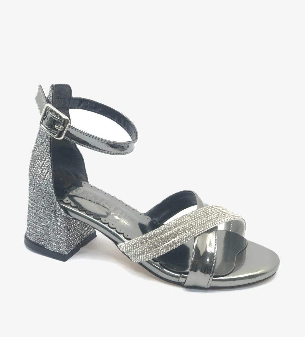 İremsu 2727 Kız Çocuk Abiye Taşlı Topuklu Ayakkabı model görseli