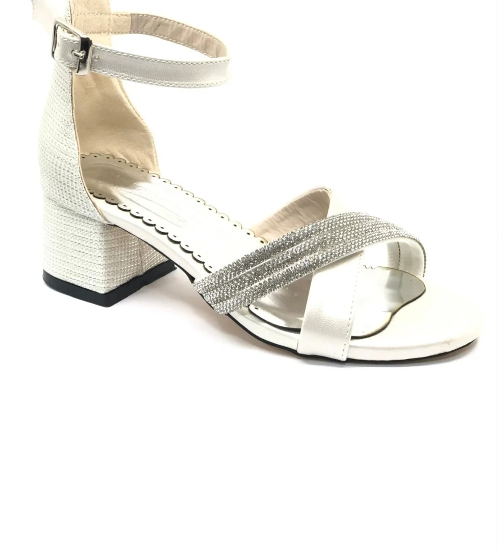 2727 Kız Çocuk Abiye Taşlı Topuklu Ayakkabı