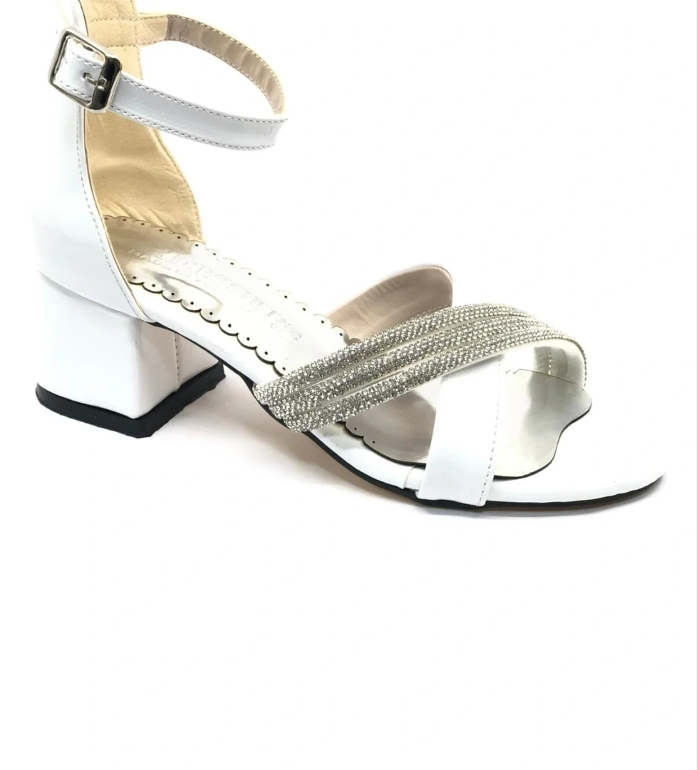 2727 Kız Çocuk Abiye Taşlı Topuklu Ayakkabı