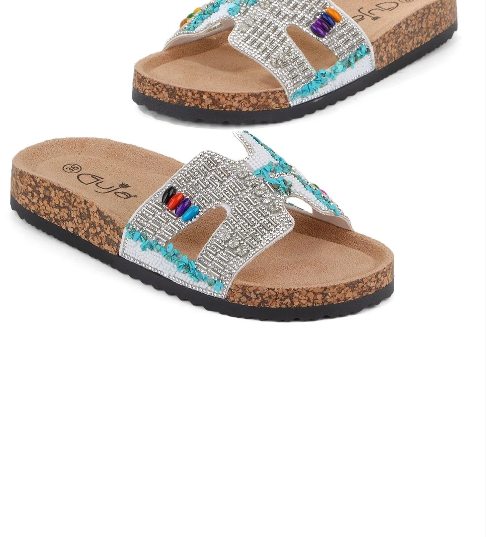 Vojo Ella Anatomik Taban Taş Detaylı Kadın Terlik model görseli