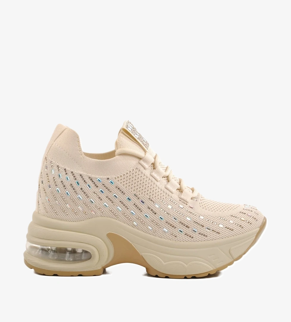 Bej Triko Air Taban Kadın Sneaker 25Y300-20 Z - Görsel 1