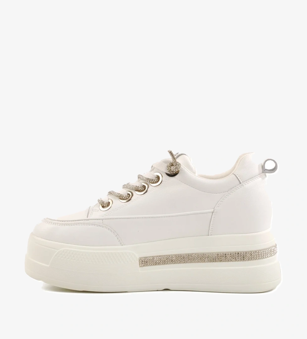 DAR KALIP Beyaz Yüksek Taban Kadın Sneaker 25Y492 Z DAR KALIP