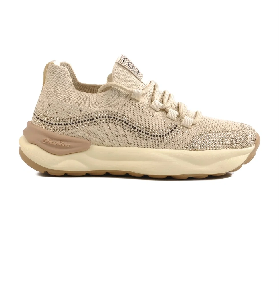 Guja Siyah Bej Triko Hafif Kadın Sneaker 25y310-4 Z model görseli