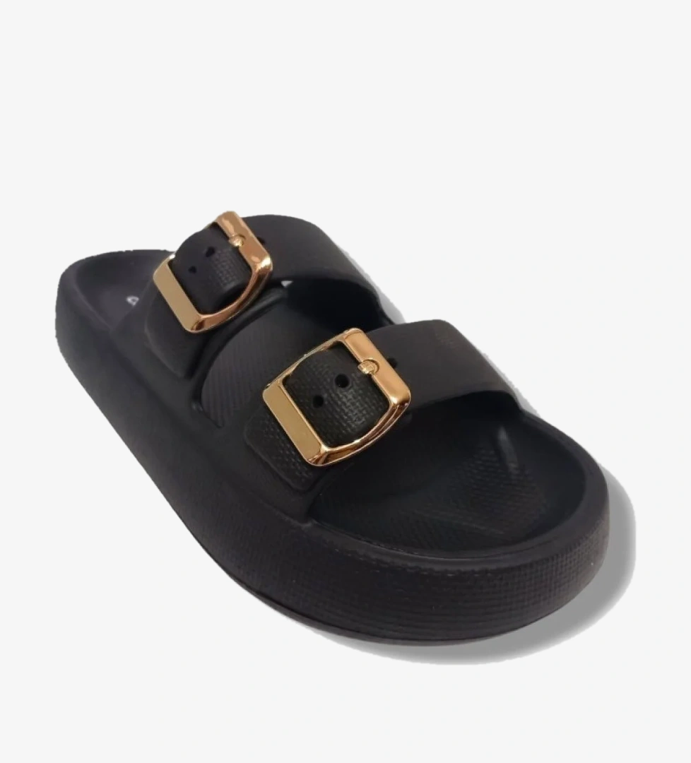 Akinalbella Akınal E282.Z.0003-25 Eva Çift Bant Anatomik Terlik Siyah Altın 36-40 model görseli