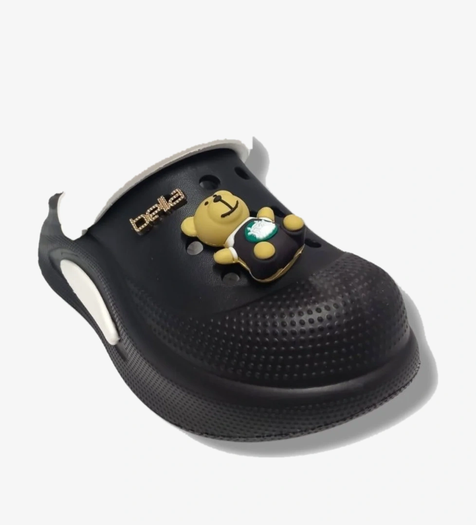 Akinalbella Akınal E468.Z.0002-25 Figürlü Anatomik Sabo Terlik Siyah Beyaz 36-40 model görseli