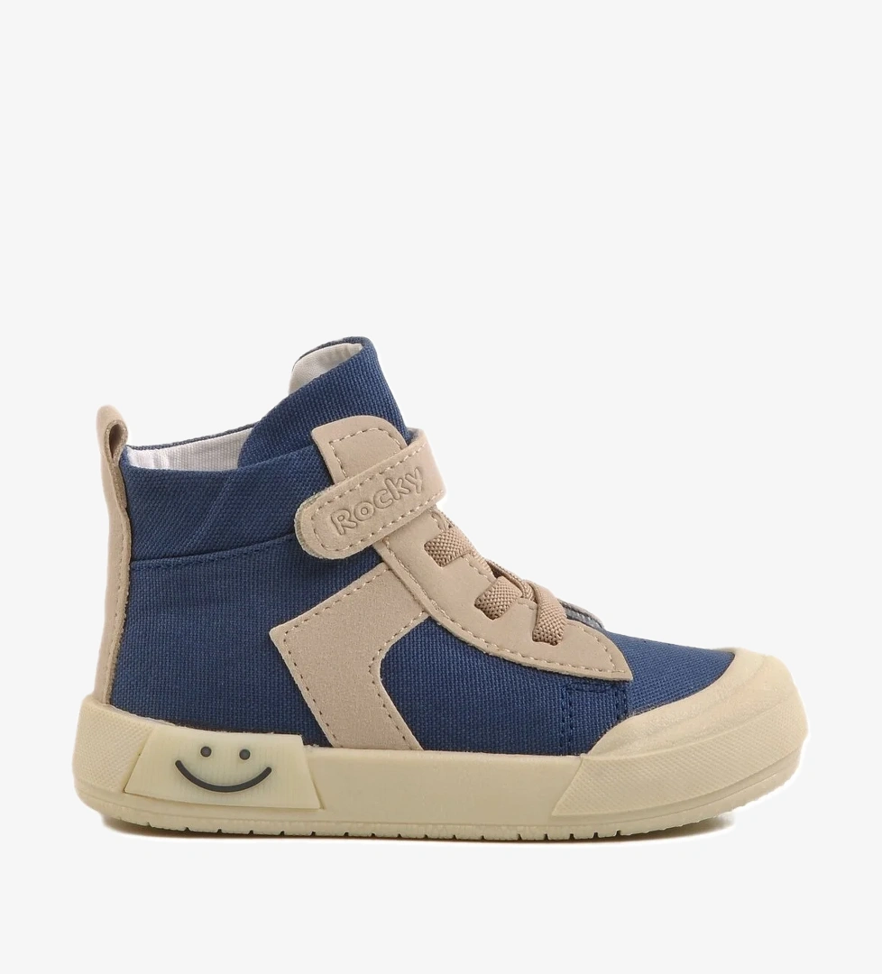 Lacivert Keten Bilek Boy Cırtlı Unisex Çocuk Sneaker 7465 B