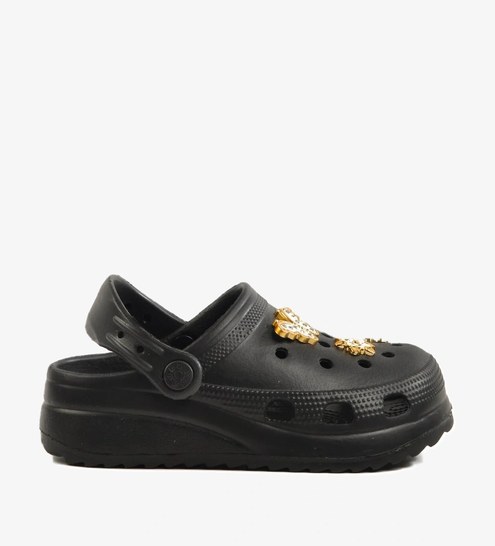 Siyah Unisex Sabo Çocuk Terlik 205 F