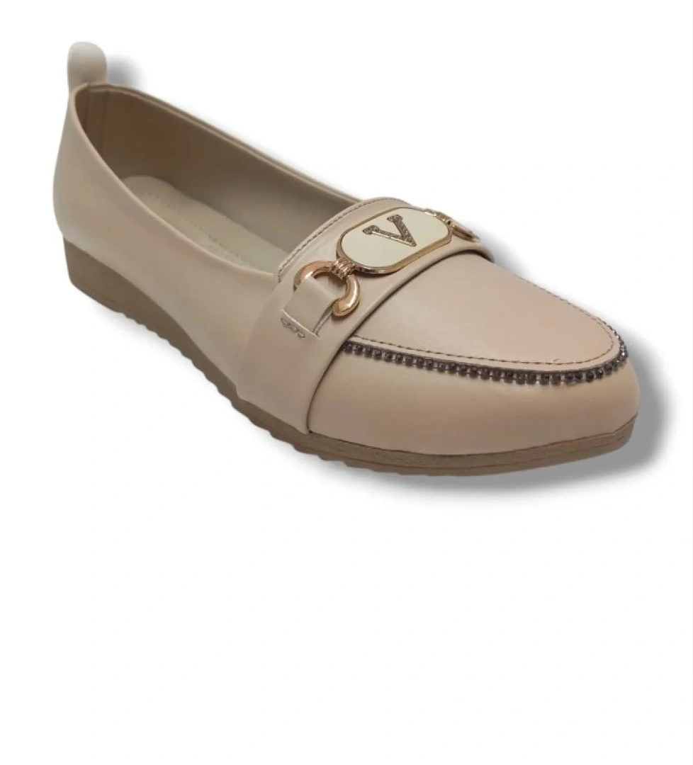 3008-25 Deri Fiyonk Tokalı Anatomik Kadın Babet