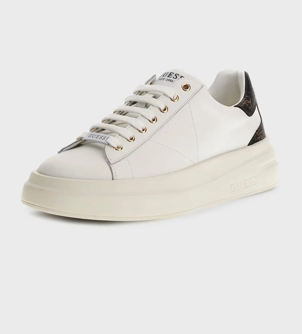 Guess Guess Beyaz Erkek Ayakkabı FMPVIB LEA12 WBROC Sneaker | Flo Beyaz - 1. görsel
