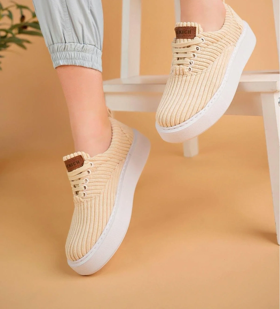 CH173 CBT Bej Günlük Kadın Ayakkabı - Görsel 1