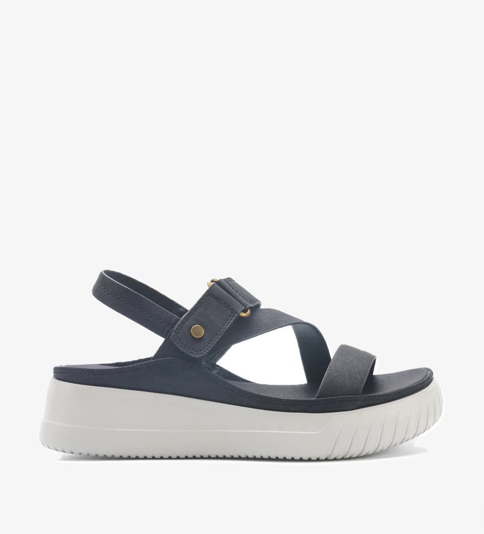 Polaris 325571.Z 5FX Siyah Kadın Dolgu Topuk Sandalet - Görsel 1