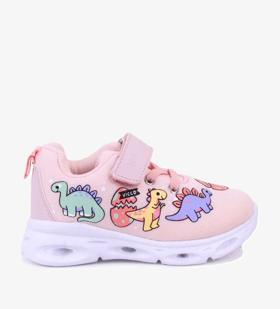 Vicco Dino 346p25y171 Gri Pudra Ortopedik Günlük Kız Erkek Çocuk Spor Ayakkabı model görseli