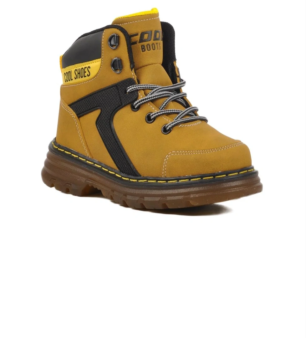 Cane F Sarı Hakiki Deri Çocuk Bot - Görsel 1