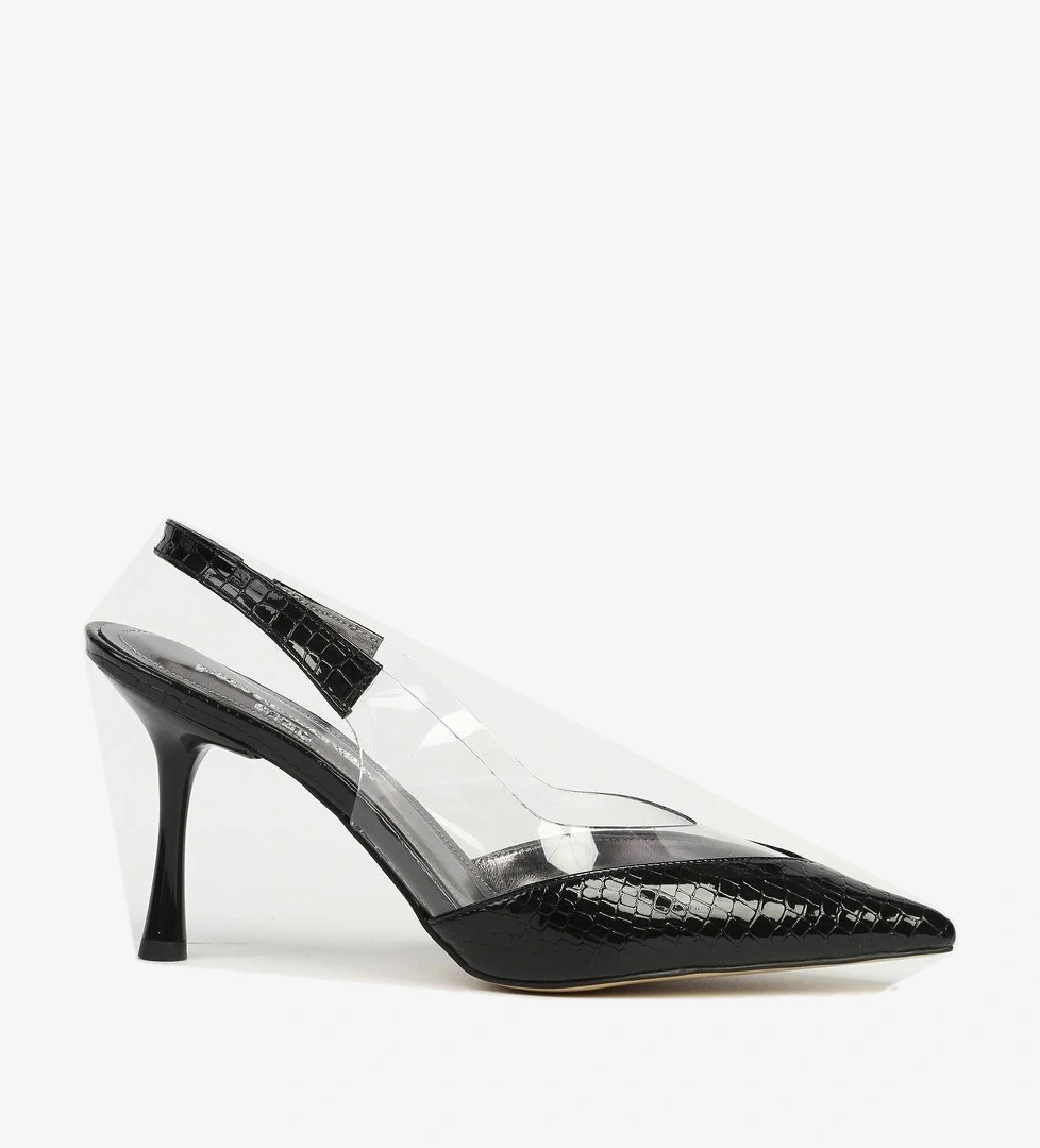 Pierre Cardin Platin Siyah Kadın Topuklu Ayakkabı Pc-54501 model görseli