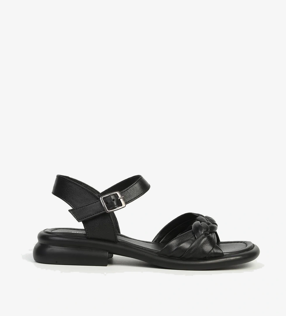 Pierre Cardin Siyah Kadın Deri Sandalet PC-54617 model görseli