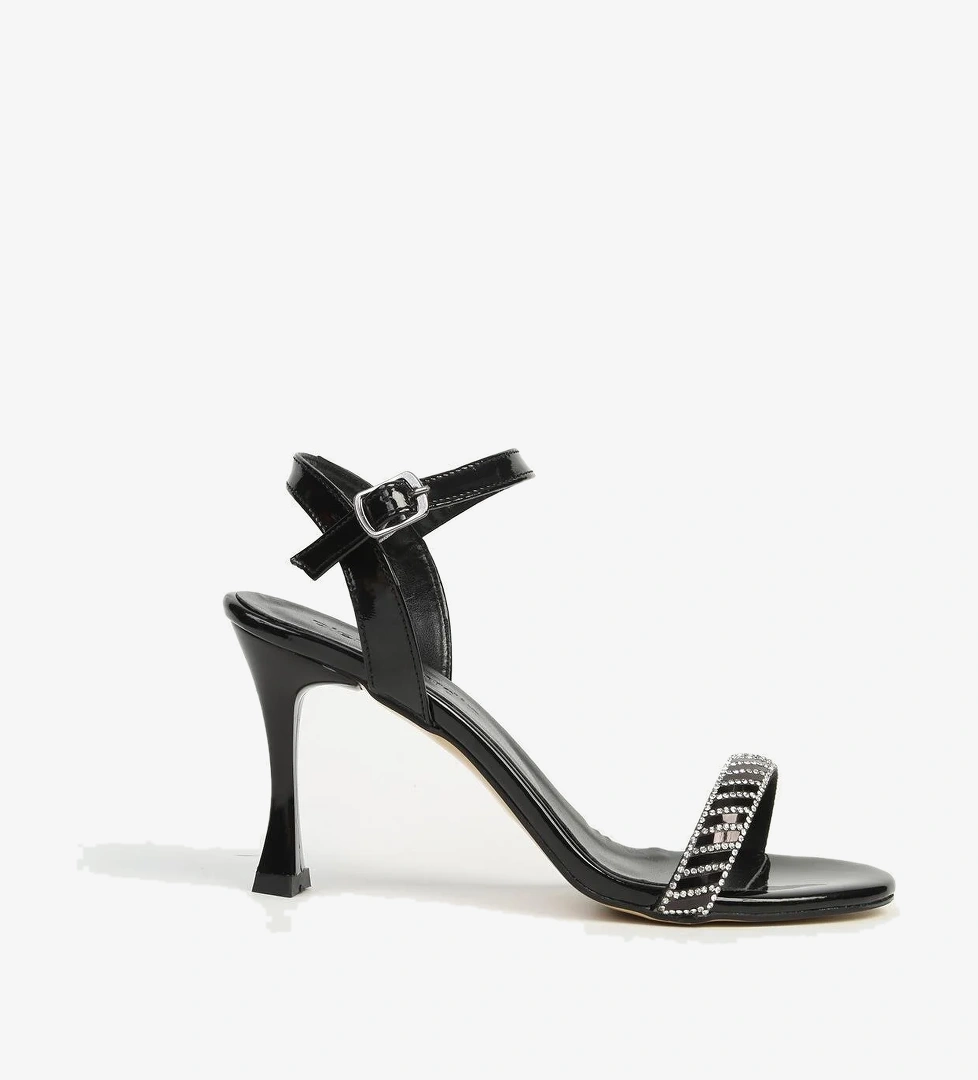 Pierre Cardin Siyah Gümüş Kadın Topuklu Ayakkabı Pc-54659 model görseli