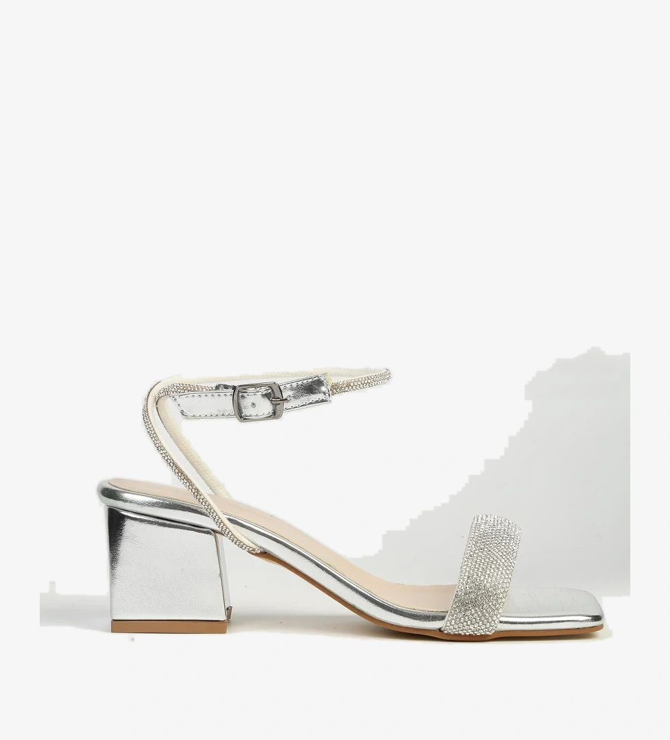 Pierre Cardin Siyah Gümüş Kadın Topuklu Ayakkabı Pc-54670 model görseli