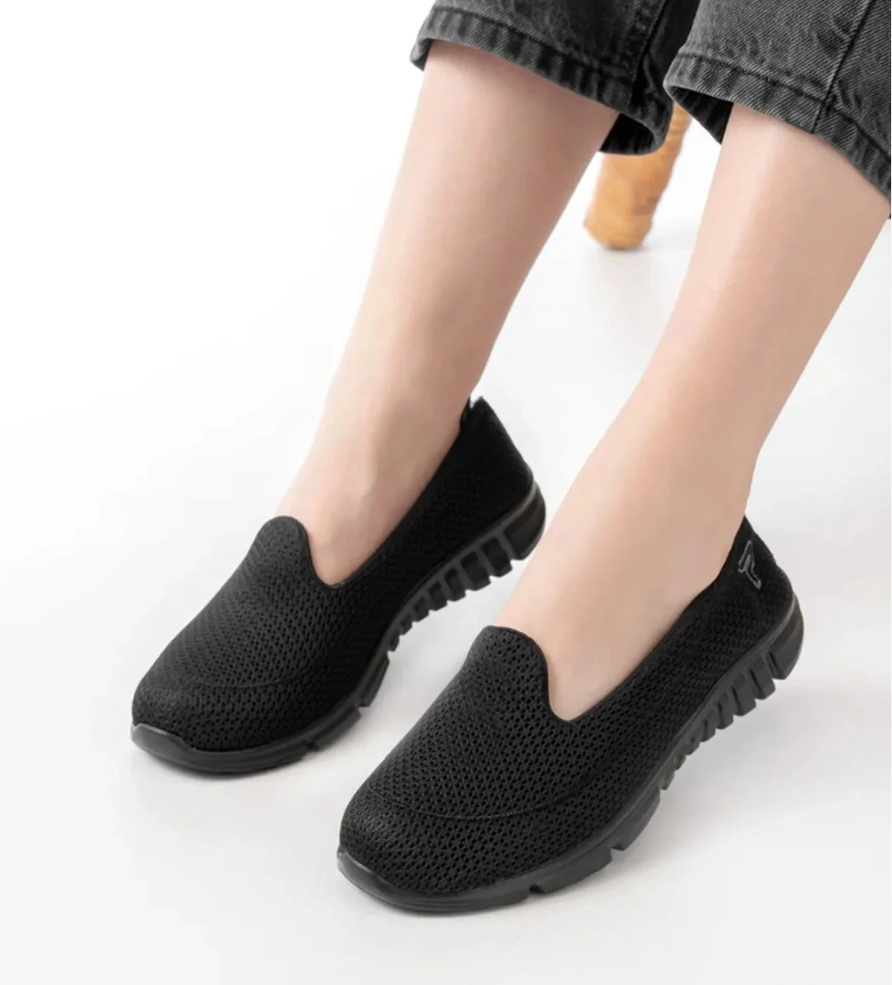 Kadın Günlük Babet Bağcıksız Fileli Anne Ayakkabısı 1021-111-0007 - Görsel 1