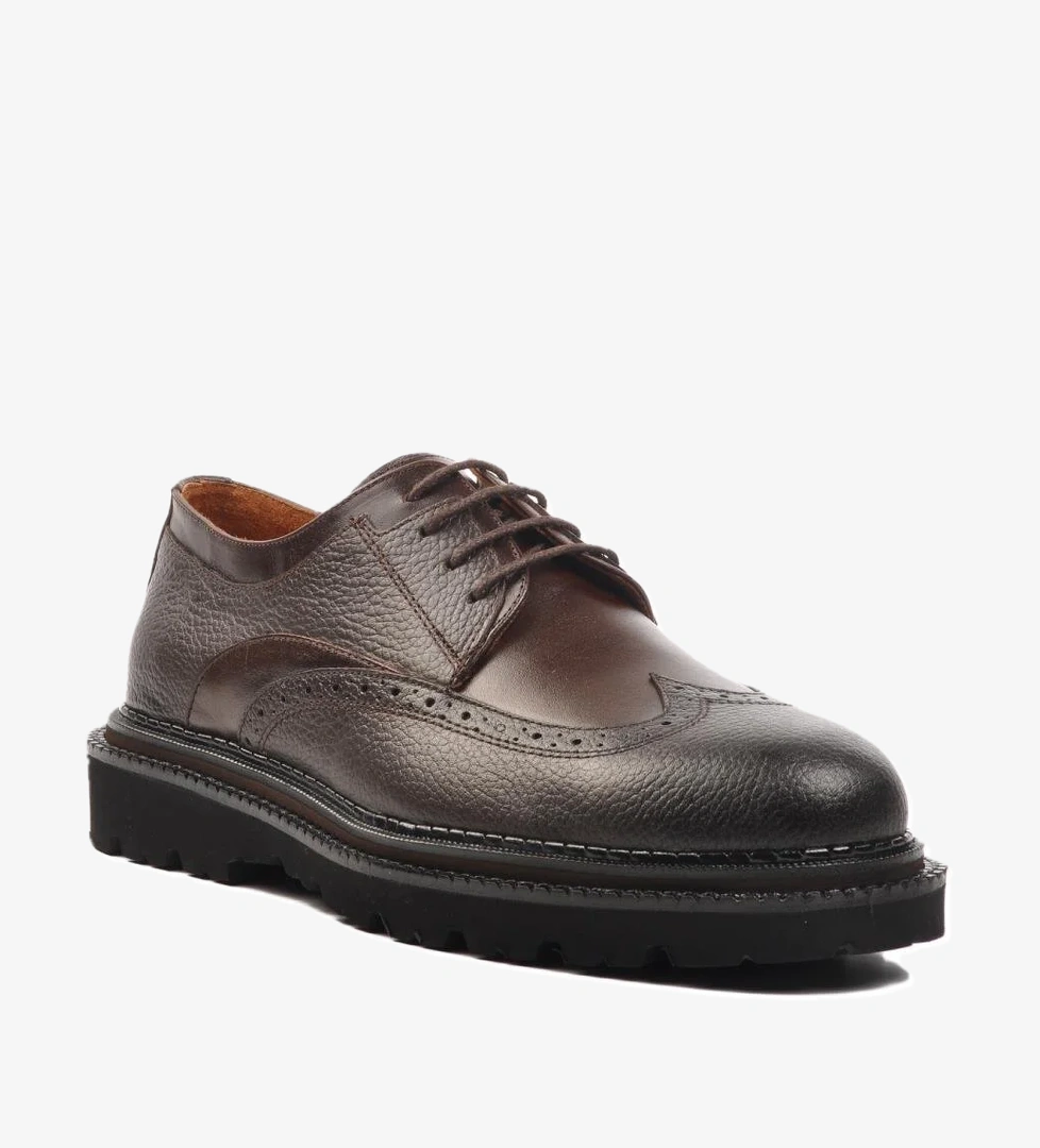 Premium 110 M Kahve Hakiki Deri Erkek Günlük Ayakkabı - Görsel 1