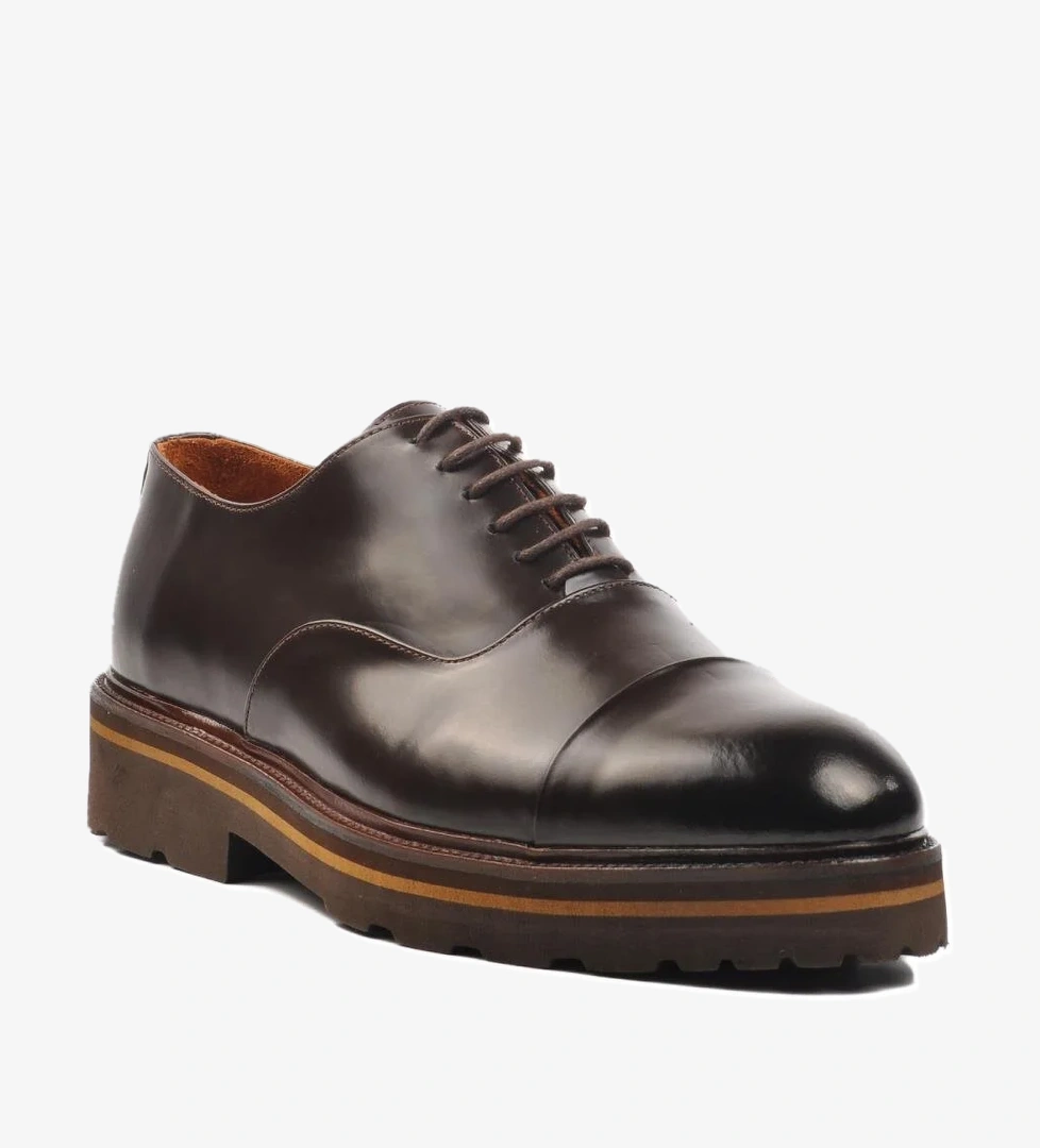 Premium 2874 M Kahve Hakiki Deri Erkek Günlük Ayakkabı - Görsel 1