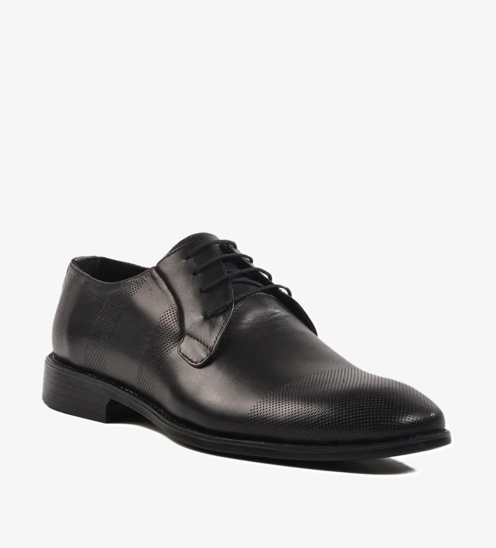 505429 M Siyah Antik Hakiki Deri Erkek Günlük Ayakkabı - Görsel 1