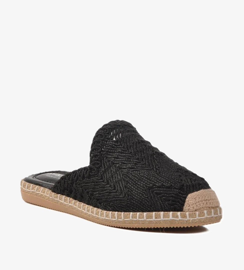 542042 Z Siyah Tekstil Kadın Terlik